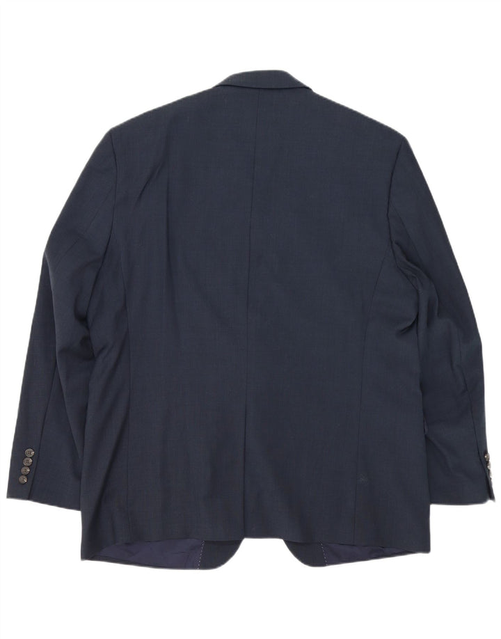 Chaps Veste Blazer 2 Boutons Homme UK 46 3XL Bleu Marine Laine