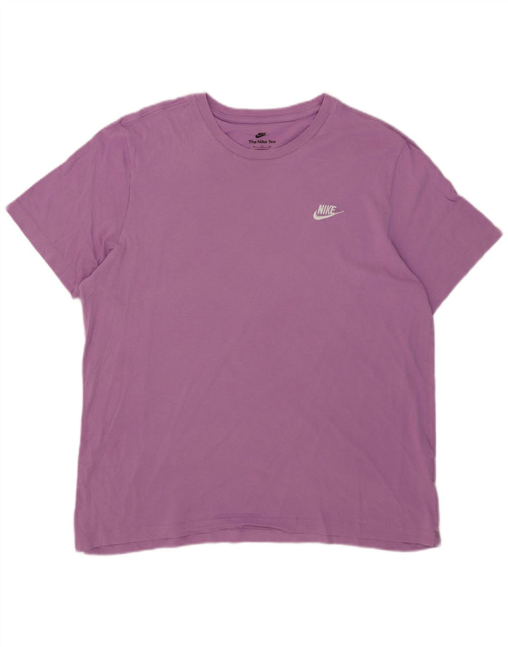 Nike T-Shirt Homme Top XL Violet Coton