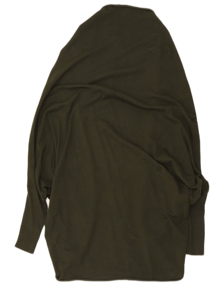 Zara Cardigan ouvert surdimensionné pour femme UK 14 Kaki moyen