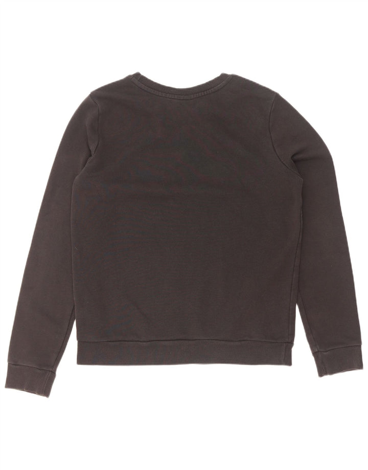 Adidas Sweat-shirt graphique pour femme UK 12 en coton noir moyen