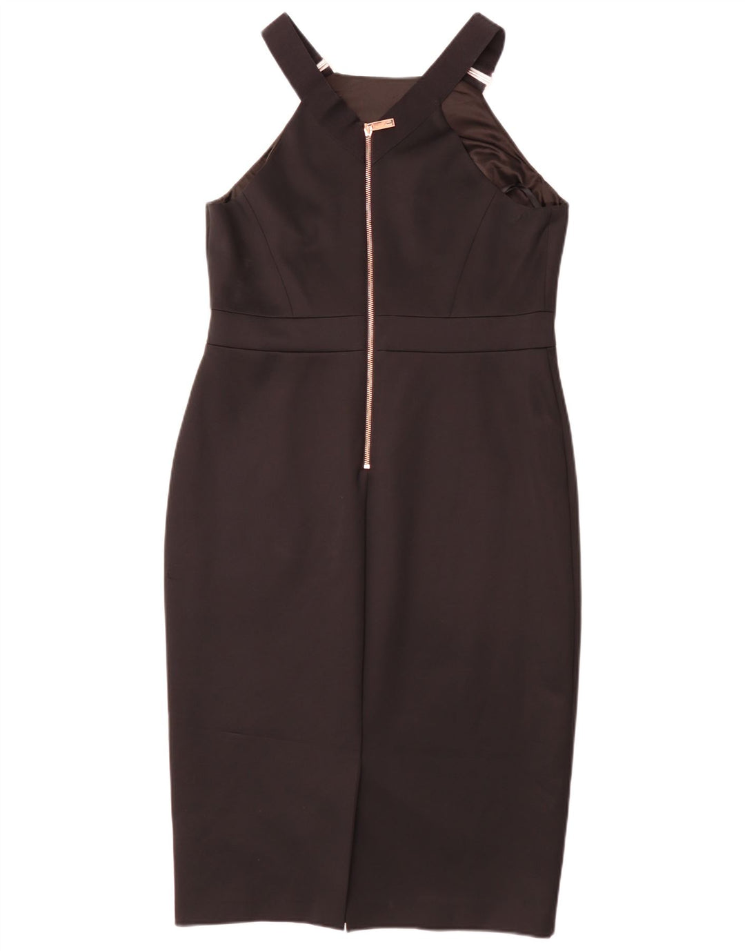 Ted Baker Robe moulante sans manches pour femme Taille 5 XL Noir Polyester