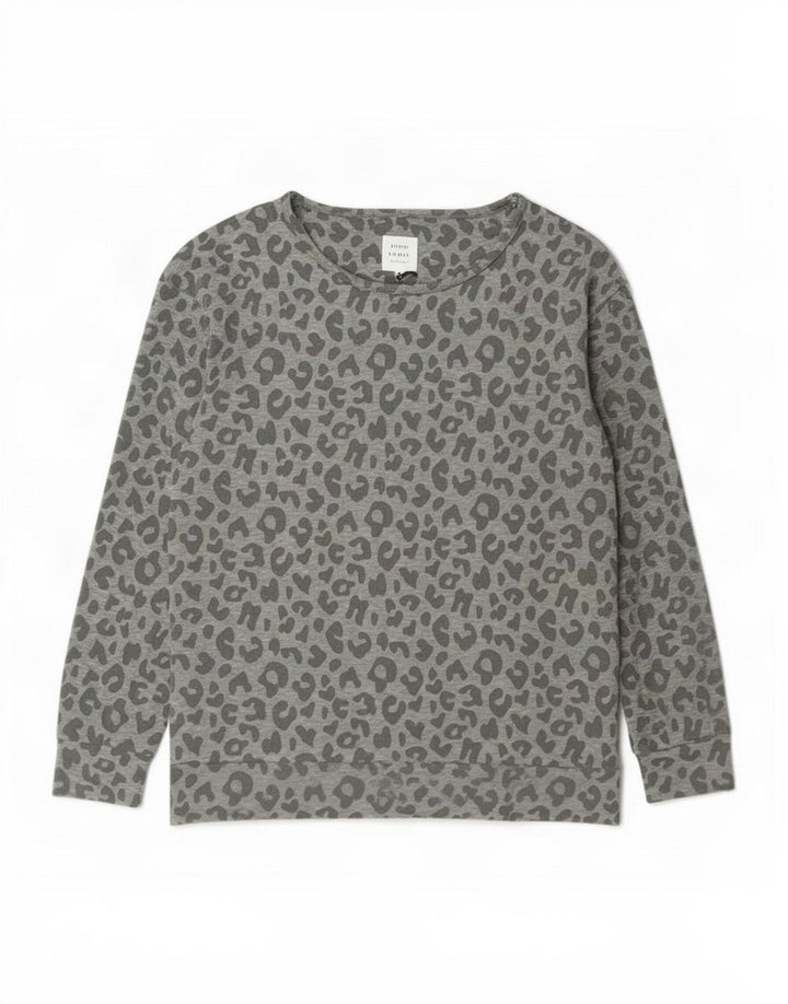 John Lewis Sweat-shirt pour femme UK 44 Gris moyen imprimé animal
