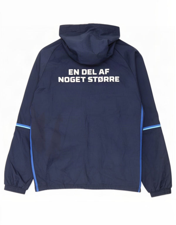 Adidas Veste de survêtement à capuche graphique pour homme Bleu marine moyen Polyester