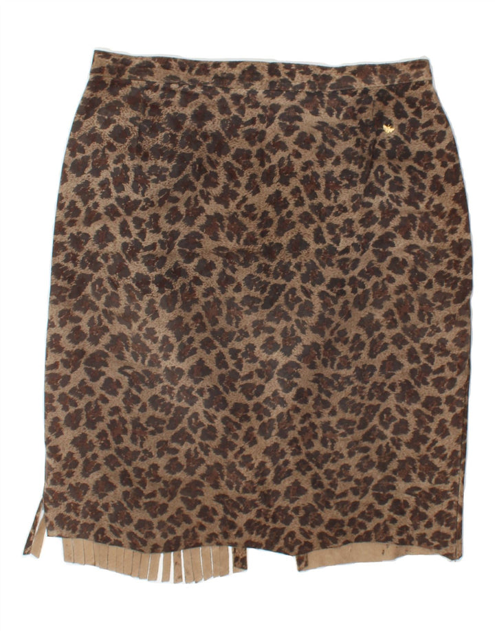 VINTAGE Womens Pencil Skirt W29 Medium Brown Animal Print Vintage Vintage and Second-Hand Vintage from Messina Hembry 