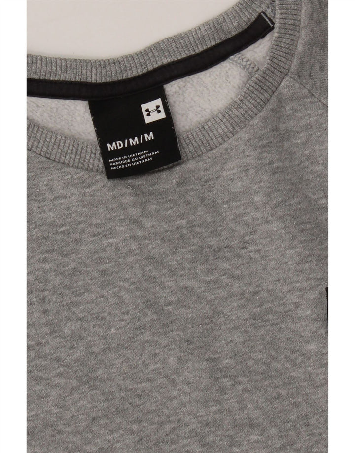 UNDER ARMOUR Womens Sweatshirt Jumper UK 14 Medium Grey Cotton Vintage Under Armour and Second-Hand Under Armour from Messina Hembry 