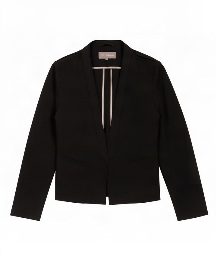 Marks & Spencer Veste Blazer Femme UK 14 Medium Noir Polyester