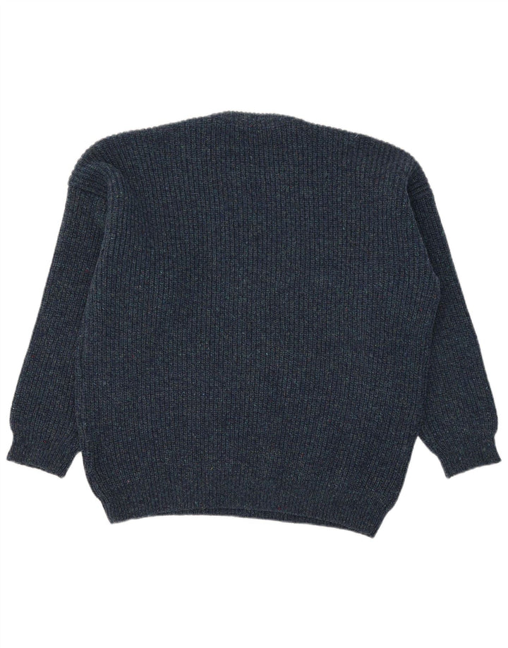 vintage Homme Crew Neck Jumper Pull XL Bleu Marine