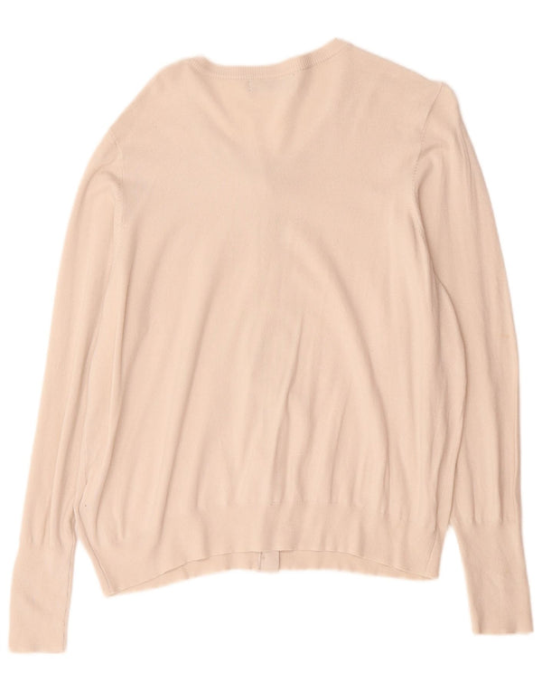 Marks & Spencer Pull Cardigan Femme UK 20 2XL Beige Viscose