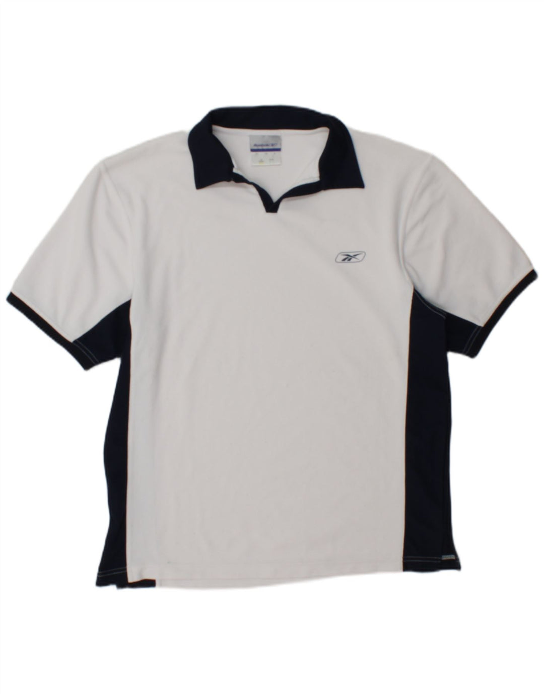 Reebok Polo XS Homme Blanc Colorblock