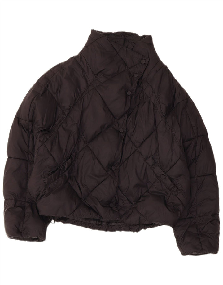 Zara Veste rembourrée surdimensionnée pour femme UK 14 Polyester noir moyen