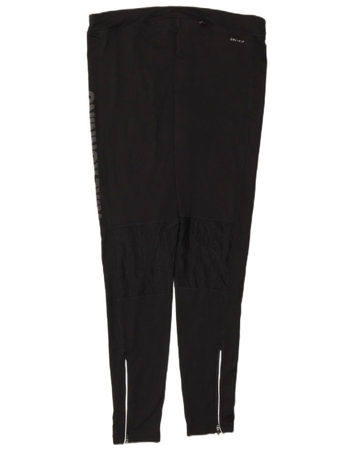 NIKE Legging graphique Dri Fit pour femme UK 18 XL Noir Polyester