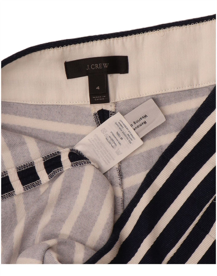 J. Crew Womens Hot Pants US 4 Small W28 Coton rayé noir