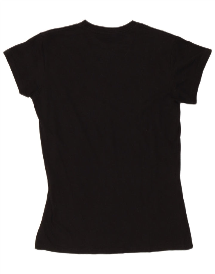 HARD ROCK CAFE T-shirt graphique Vienna pour femme UK 14 Grand coton noir