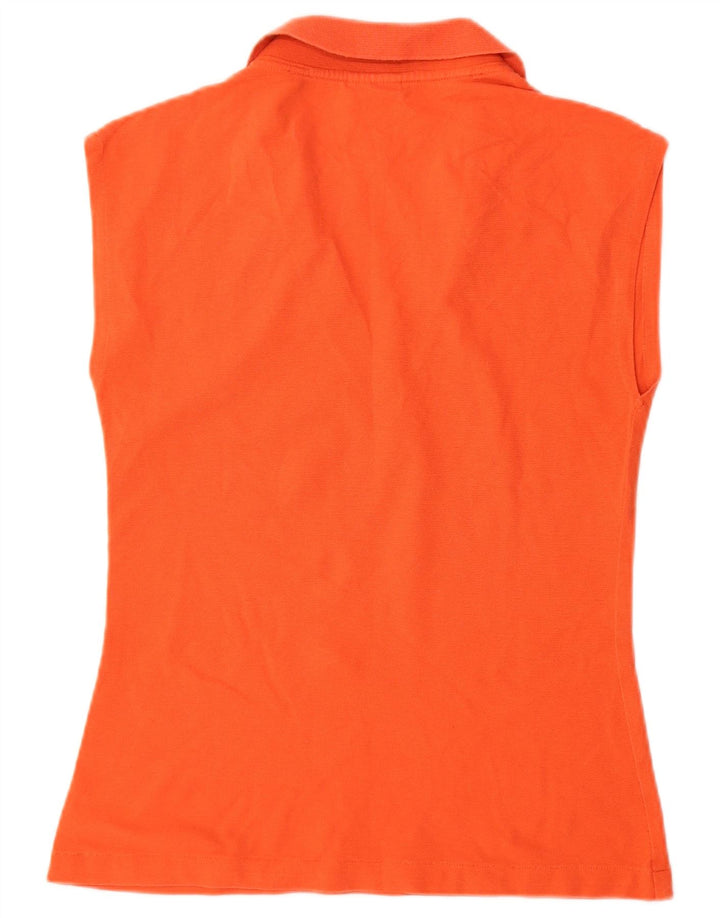 Lacoste Polo sans manches pour femmes, taille UK 12 Medium, orange