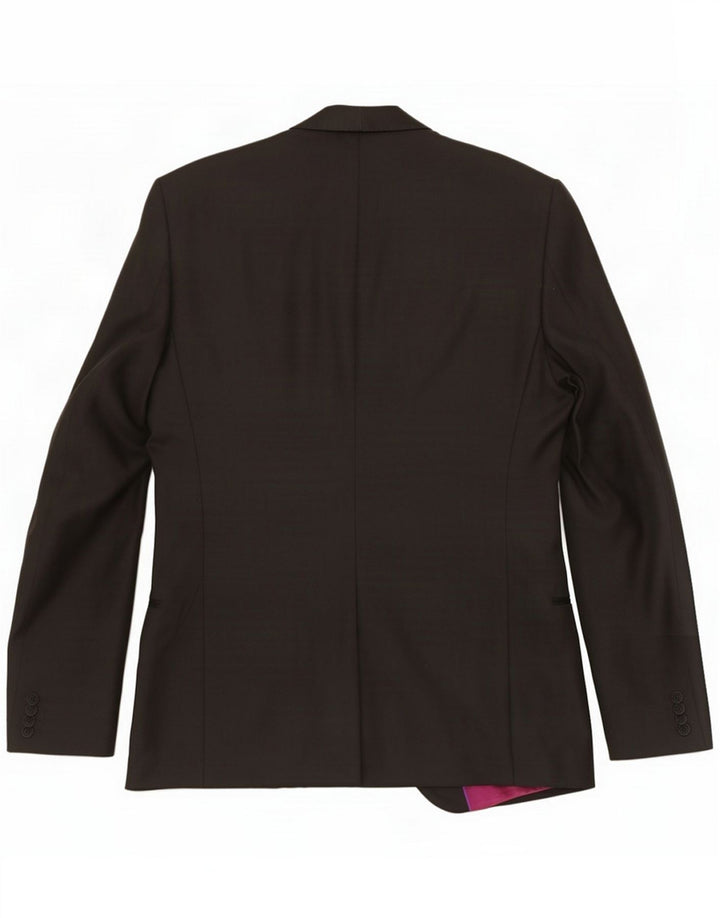 Marks & Spencer Veste blazer à 1 bouton pour homme UK 36 Petit Noir Polyester