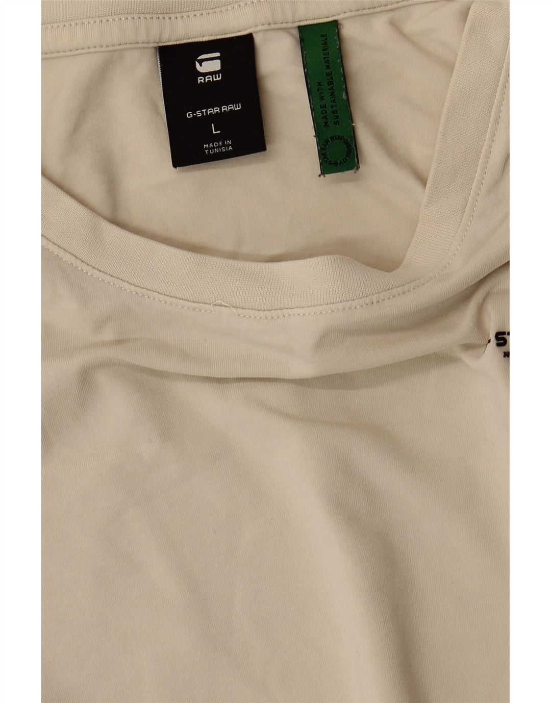 G-STAR Womens T-Shirt Top UK 16 Large Beige
