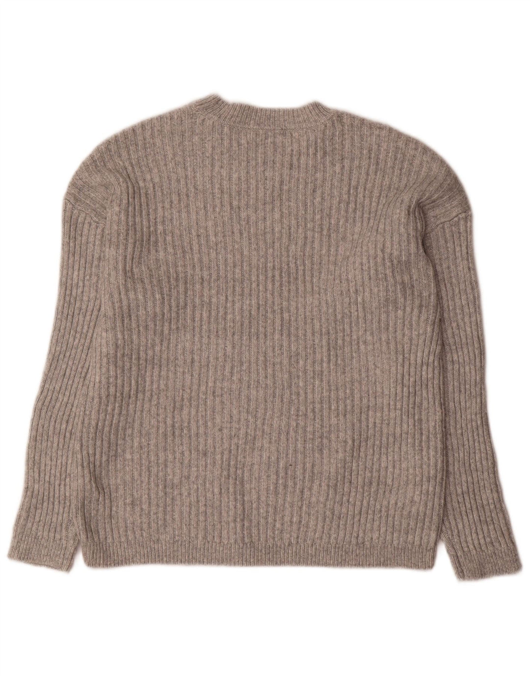 Marks & Spencer Pull à col rond pour femme UK 12 Gris moyen Polyester