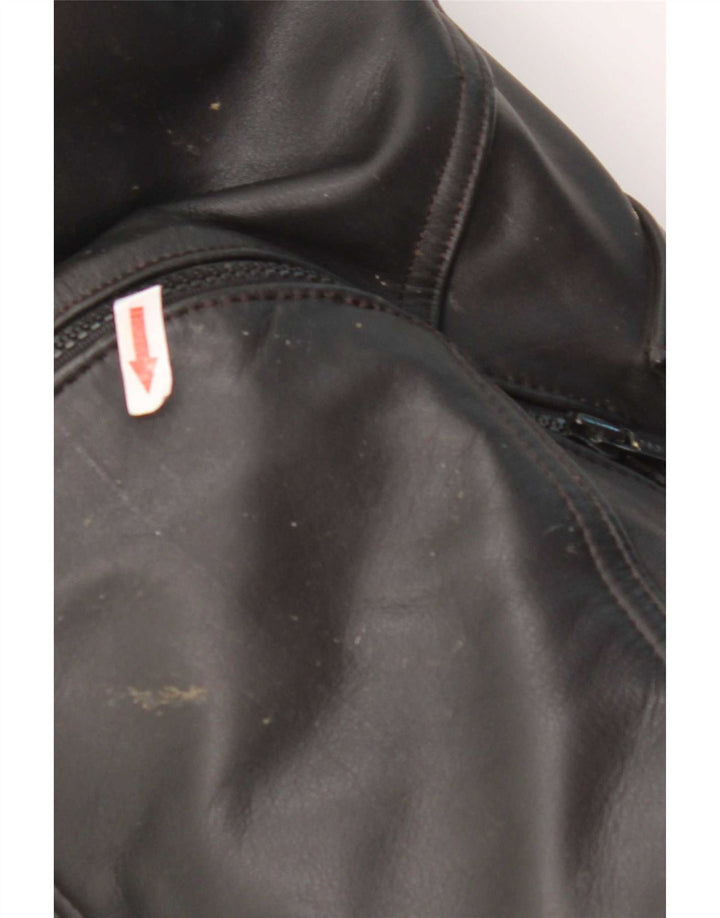 Hein Gericke Veste de course en cuir pour homme IT 50 Grand cuir noir