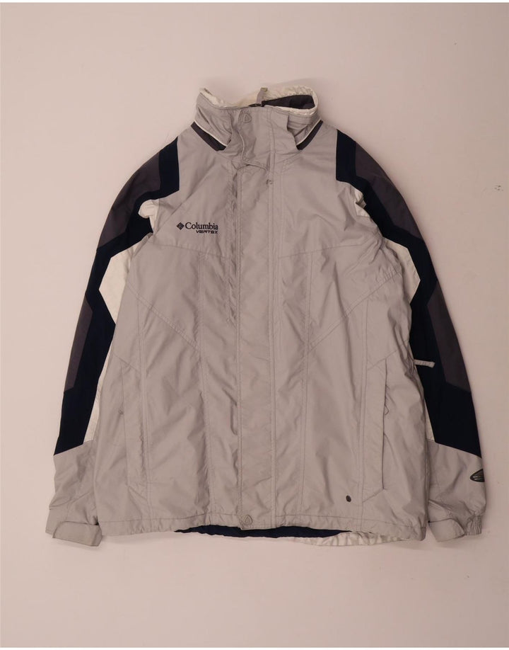 Columbia Veste coupe-vent pour homme UK 40 Large Gris Colorblock Nylon