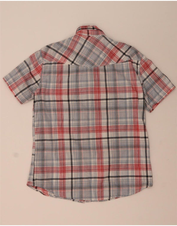 Chemise à manches courtes pour hommes Rifle XL en coton à carreaux multicolores