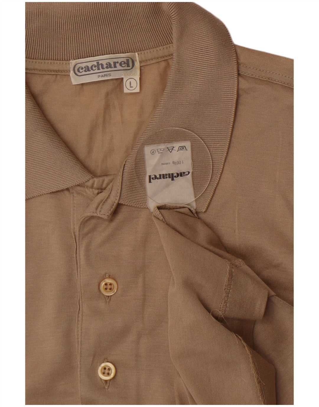 Cacharel Polo Homme Large Beige Coton