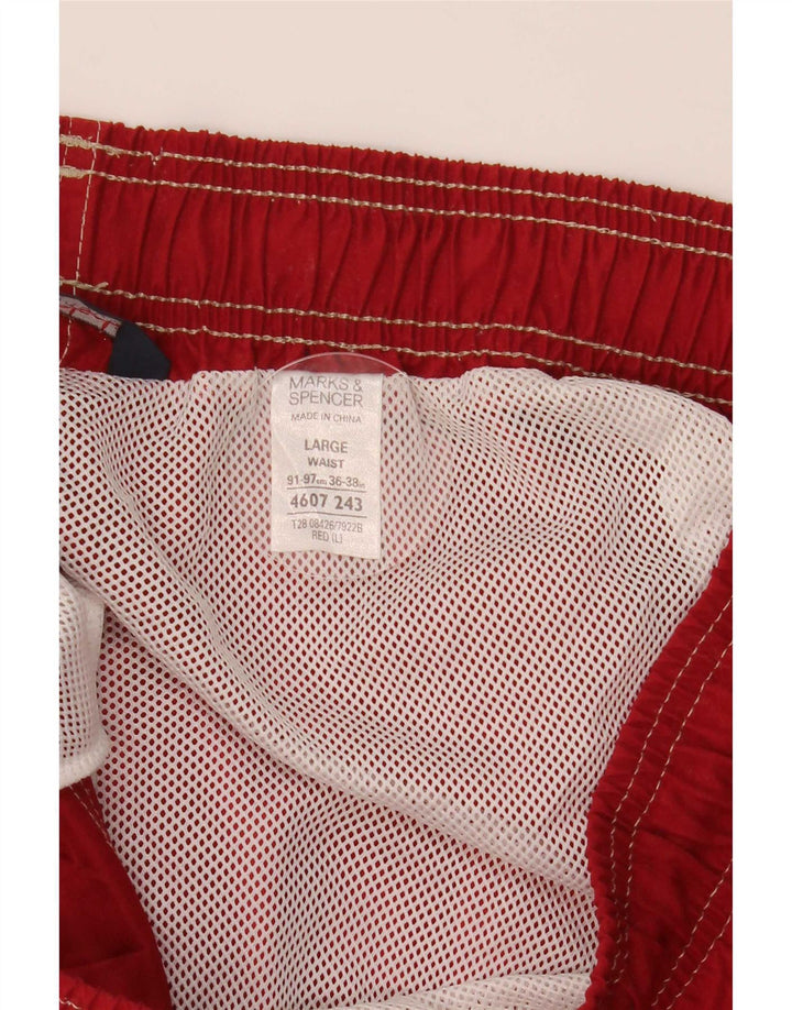 Marks & Spencer Short de bain homme grand rouge polyester