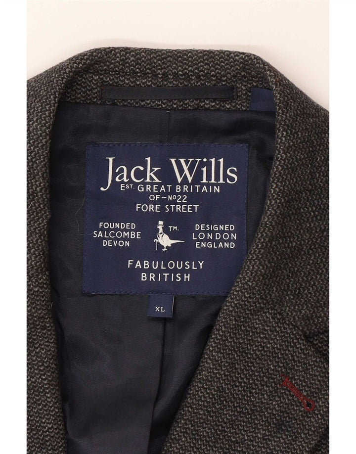 Jack Wills Veste Blazer 2 Boutons Homme UK 42 XL Laine Grise