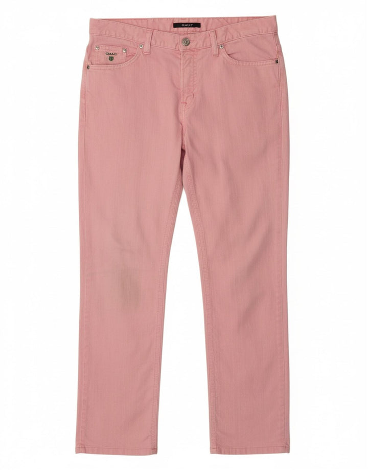 GANT Pantalon décontracté droit Dawn coupe droite pour femme W29 L32 Coton rose