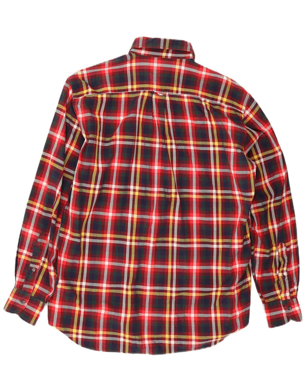 vintage Chemise en flanelle homme Taille 16 41 Grand chèque rouge