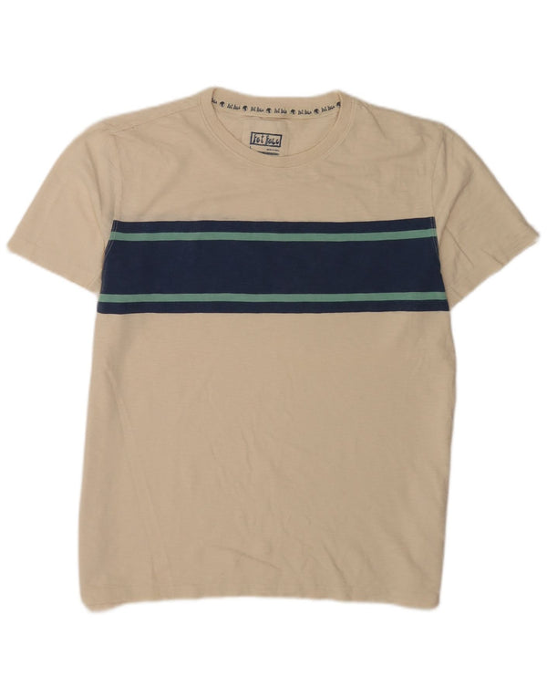 Fat Face T-Shirt Homme Haut Large Beige Colorblock Coton