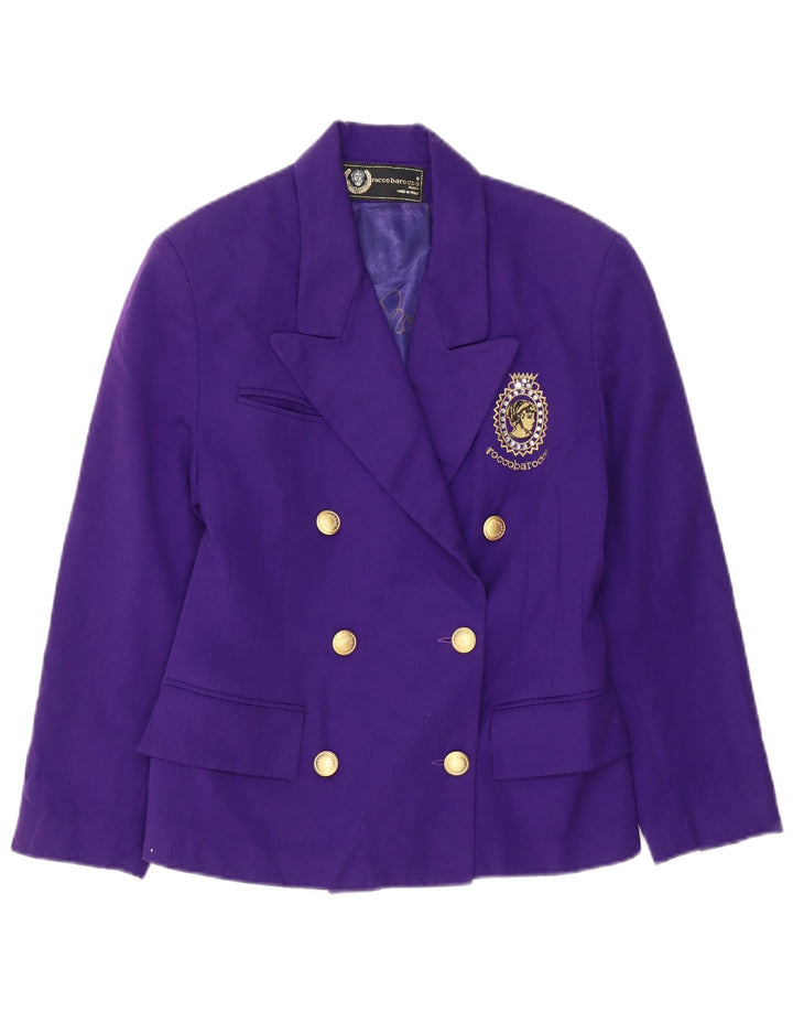 ROCCOBAROCCO Veste blazer croisée pour femme IT 42 Violet moyen