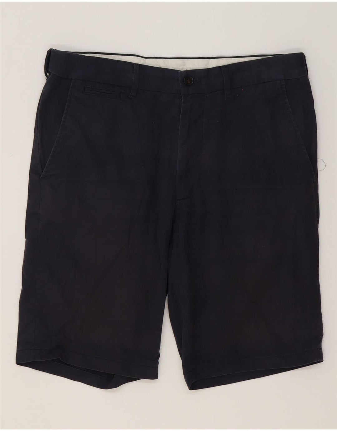 Marks & Spencer Short Chino Homme W32 Bleu Marine Moyen Coton