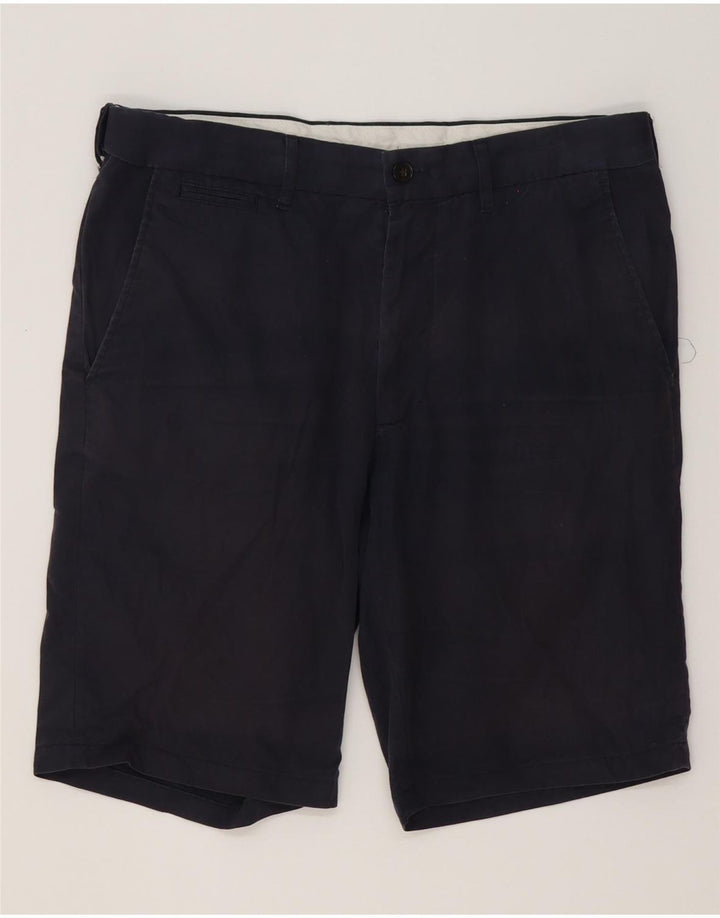 Marks & Spencer Short Chino Homme W32 Bleu Marine Moyen Coton
