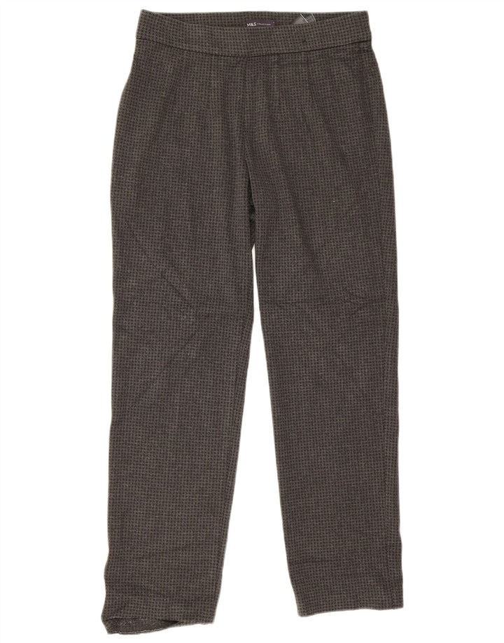 Marks & Spencer Pantalon décontracté pour femme UK 12 Medium W30 L28 Gris