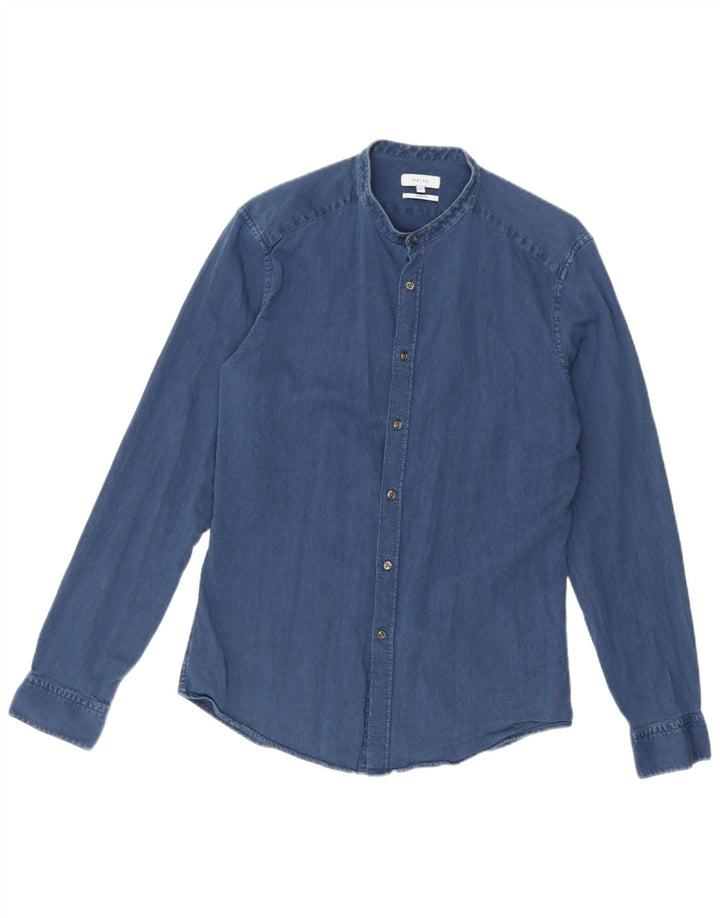 Reiss Chemise Slim Fit Homme Bleu Moyen Coton