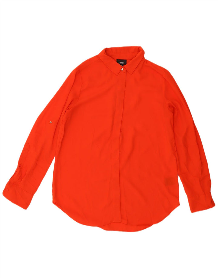 Mossimo Chemise Chemisier Femme UK 44 Rouge Moyen Polyester