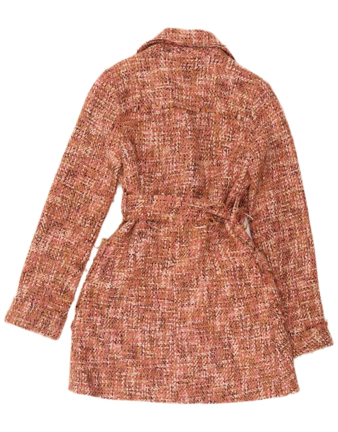 vintage Womens Overcoat UK 8 Petit Rose Moucheté
