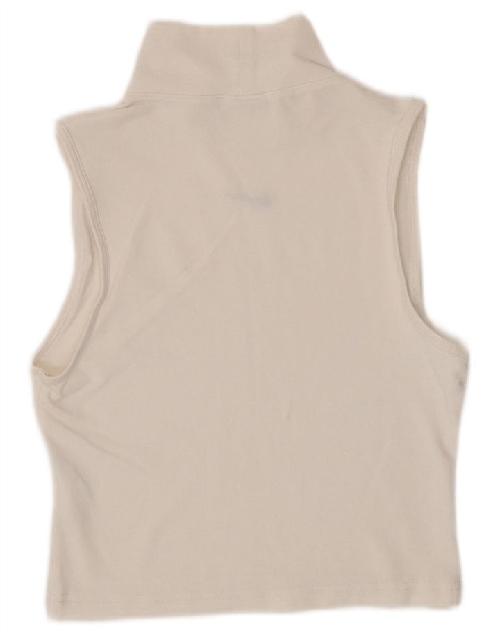 Nike Débardeur court pour femme UK 4 XS Blanc