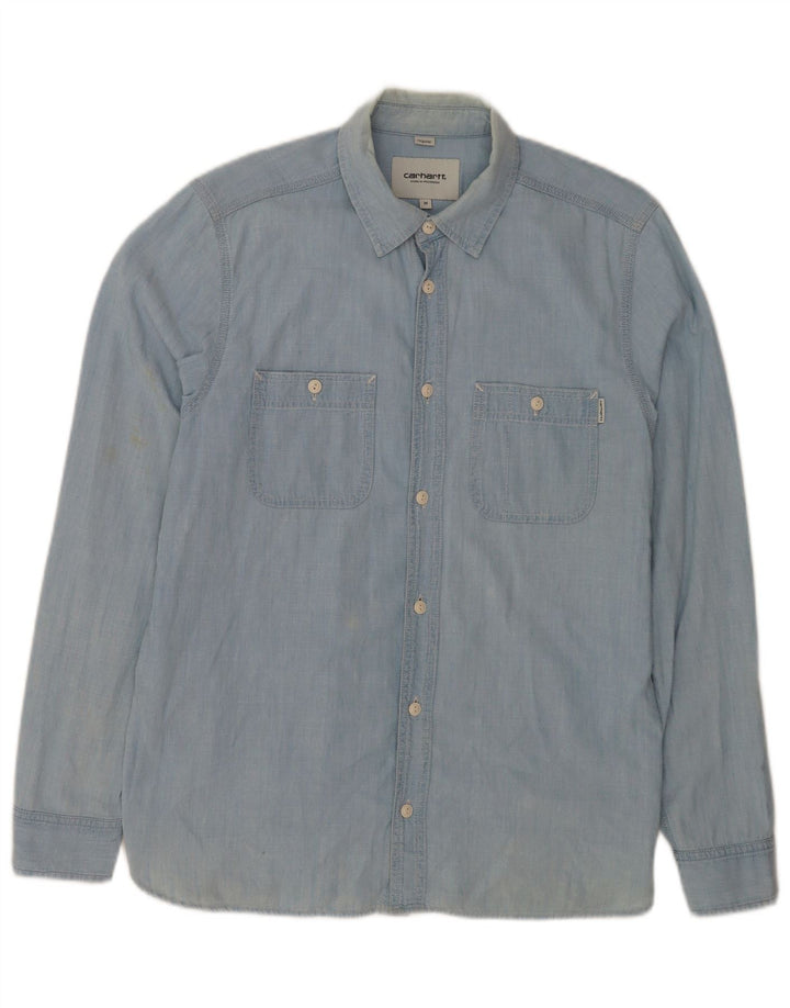 Carhartt Chemise Regular Fit Homme Bleu Moyen Coton