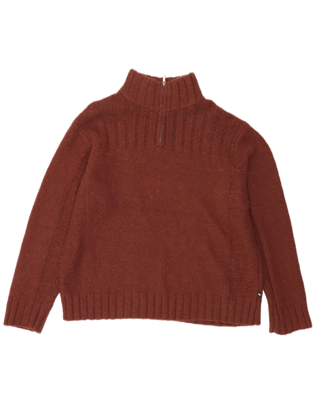 Marks & Spencer Pull col zippé pour homme XL Marron Acrylique