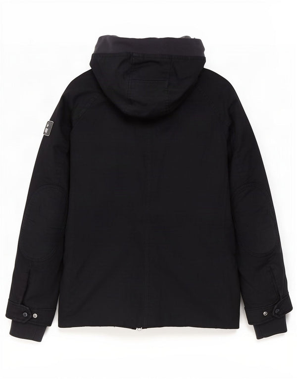Woolrich Veste matelassée à capuche pour femme UK 10 Small Bleu marine Coton