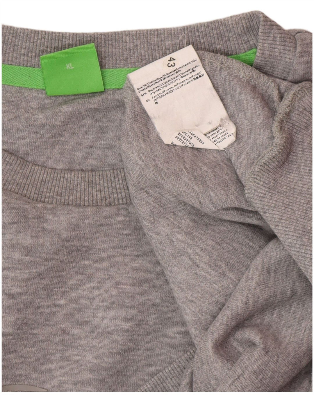 Hugo Boss Homme Sweat-shirt graphique XL Gris Coton