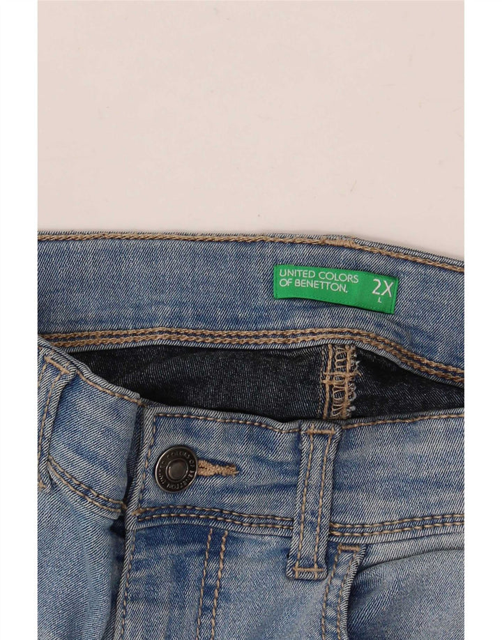 Benetton Jean Slim Garçon 11-12 ans W28 L27 Bleu