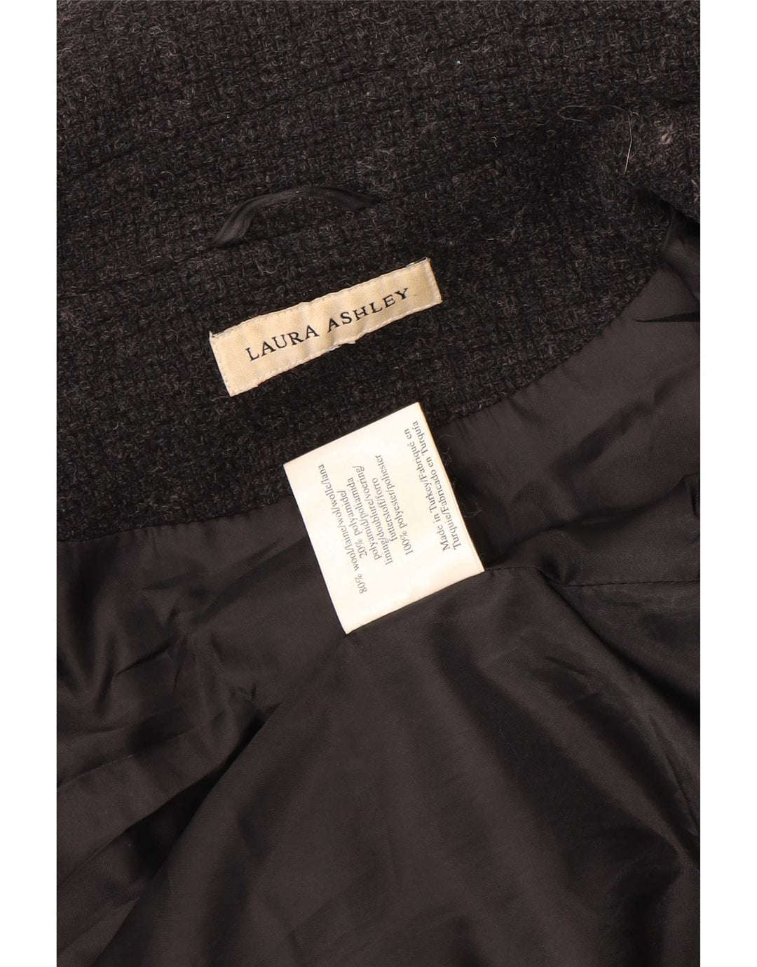 Laura Ashley Manteau pour femme UK 12 Laine gris moyen