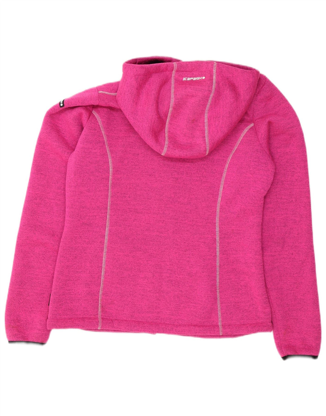 Icepeak Pull à capuche zippé pour femme IT 48 XL Rose Moucheté Polyester