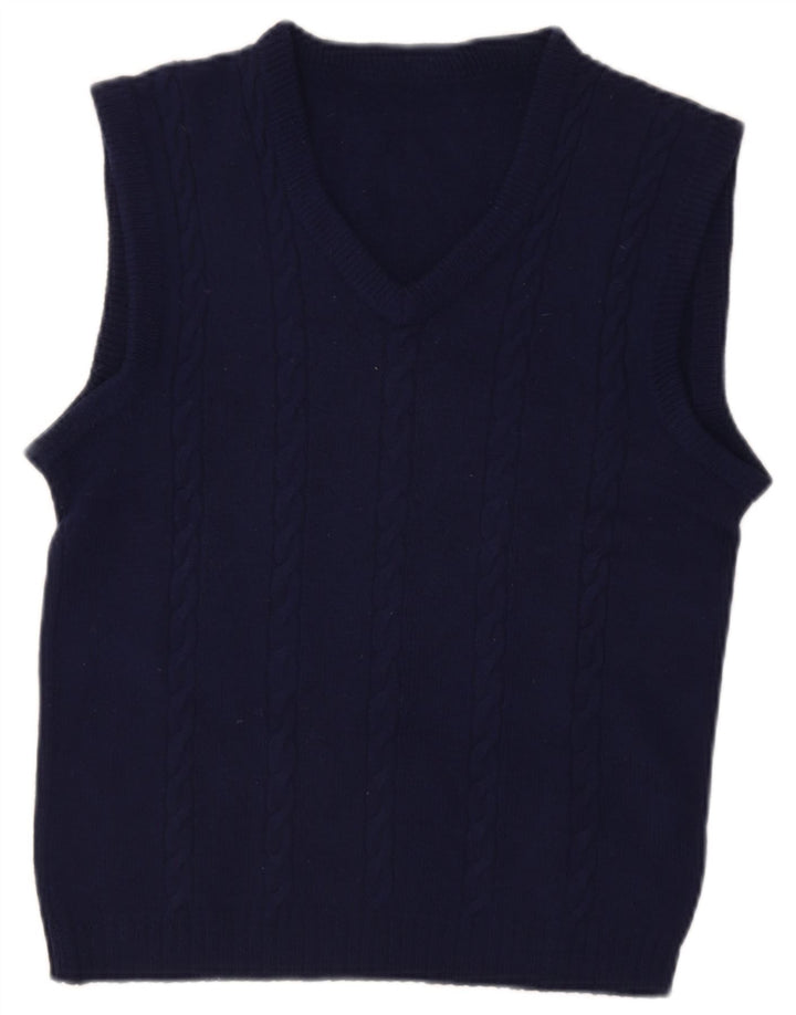 vintage Mens Vest Débardeur Grand Bleu Marine