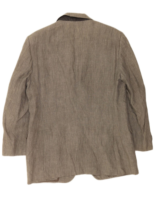 Fendi Veste blazer à 3 boutons pour homme IT 50 Grand lin gris