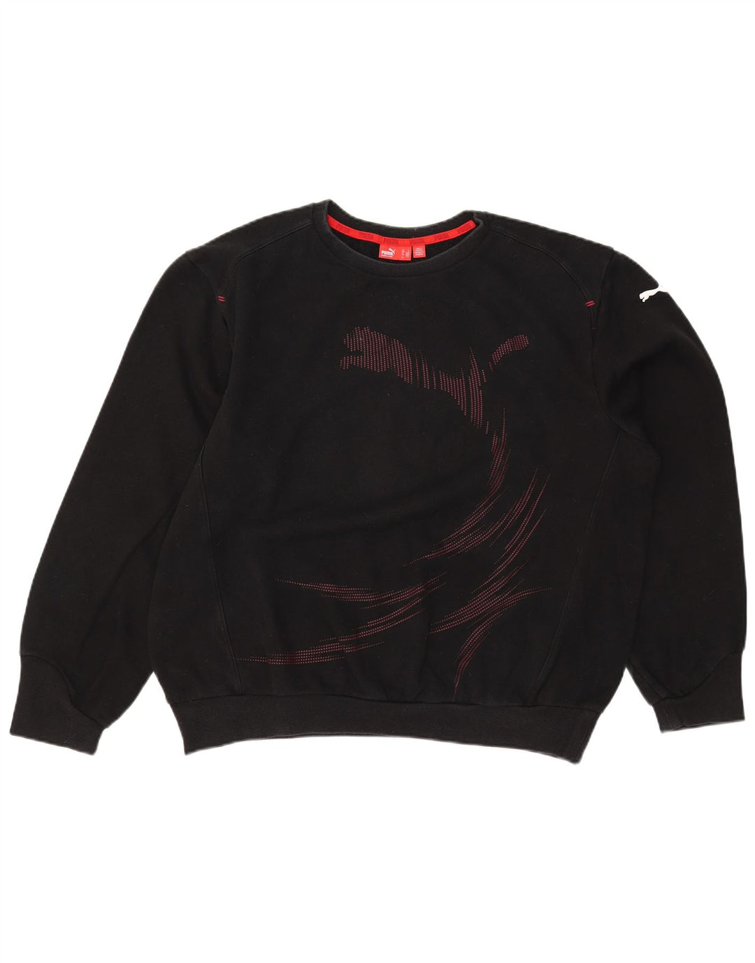 PUMA Sweat-shirt graphique pour homme en coton noir Taille L