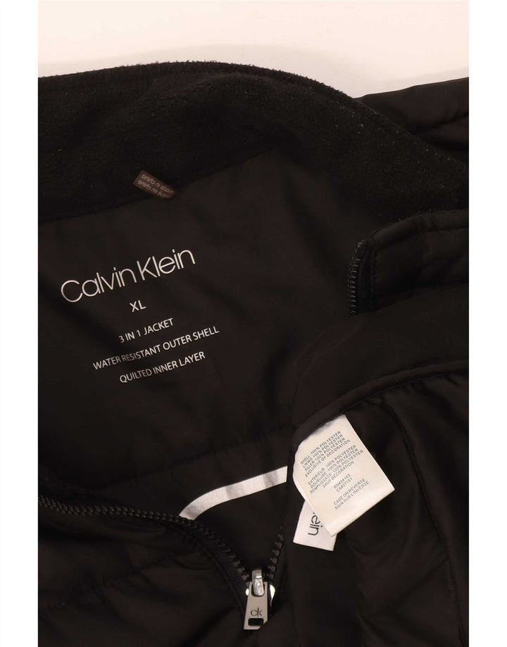 Calvin Klein Veste matelassée pour homme UK 42 XL Noir Polyester