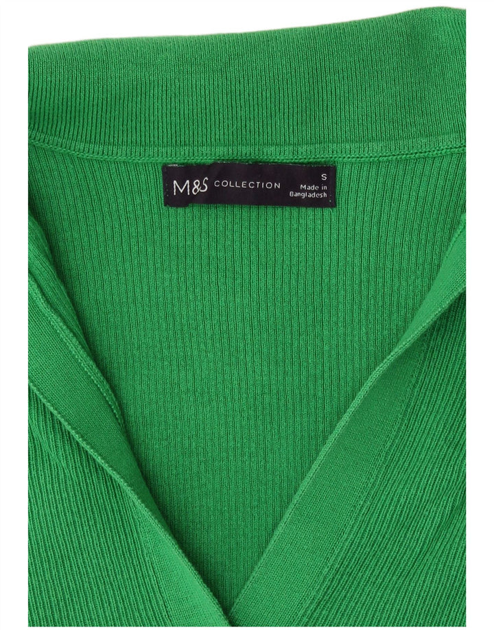 Marks & Spencer Polo tricoté pour femme UK 8 Small Vert